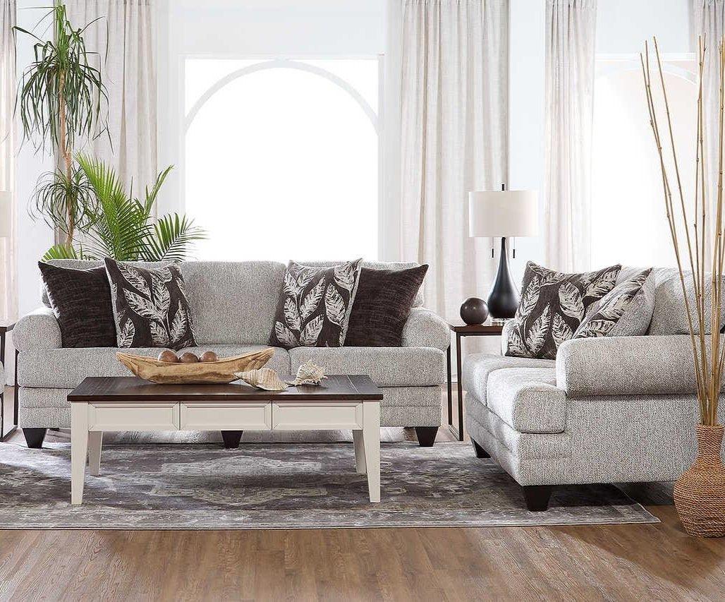 Marley Gray Fabric 2-Piece Living Room Set - Image 1