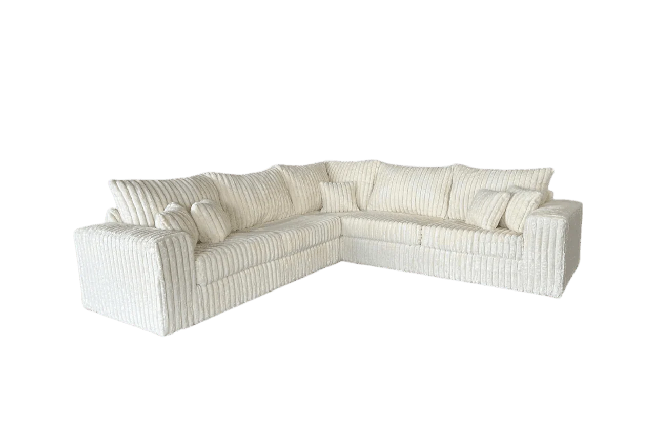 Noah Ivory Corduroy Sectional - Image 2