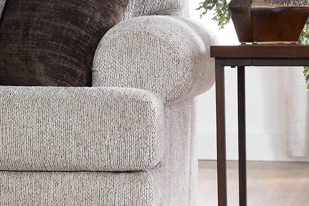 Marley Cloud Gray Blue Fabric Upholstered Loveseat - Image 2
