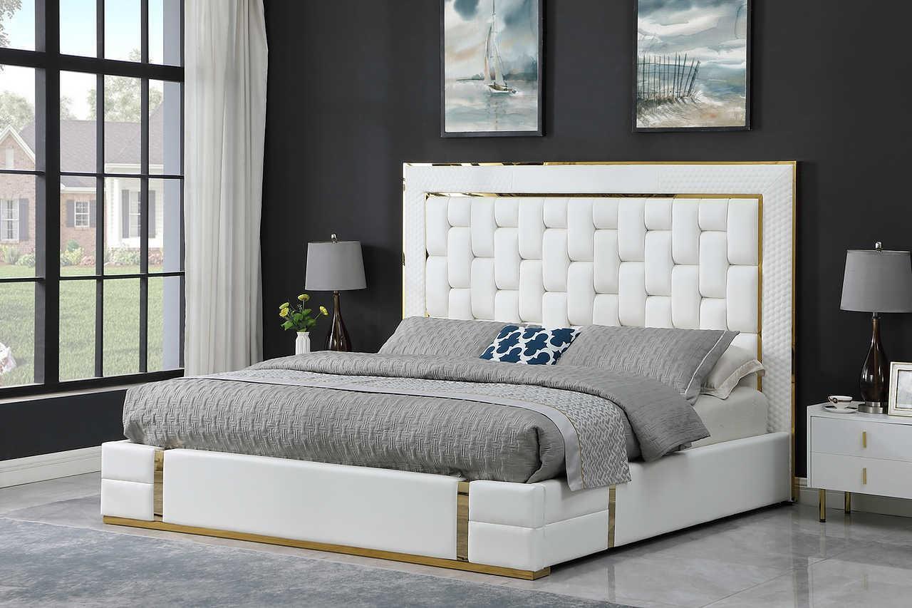 Marbella White Storage Platform King Bed - Image 3