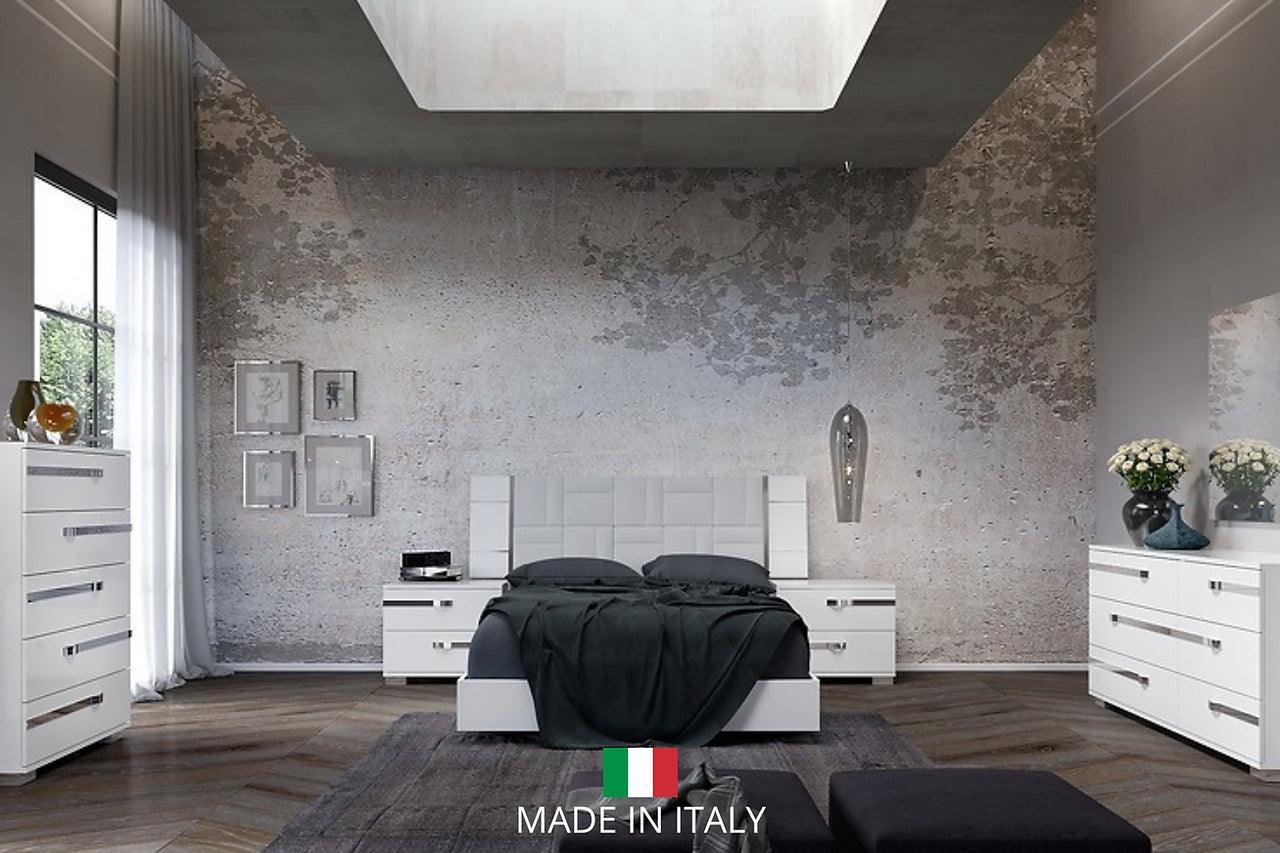 Dream White Upholstered Panel Bedroom Set - Image 1