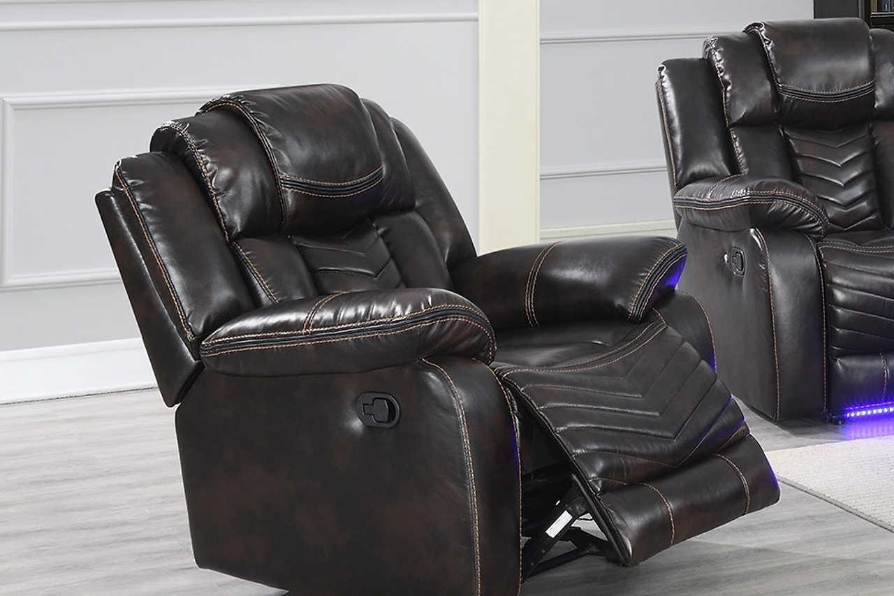Lucky Charm Brown Recliner - Image 1