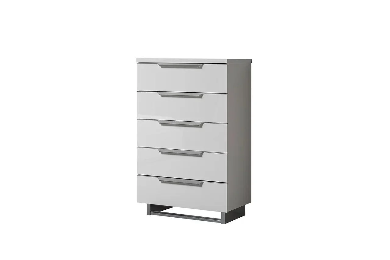 Kimera White 5-Drawers Chest - Image 1