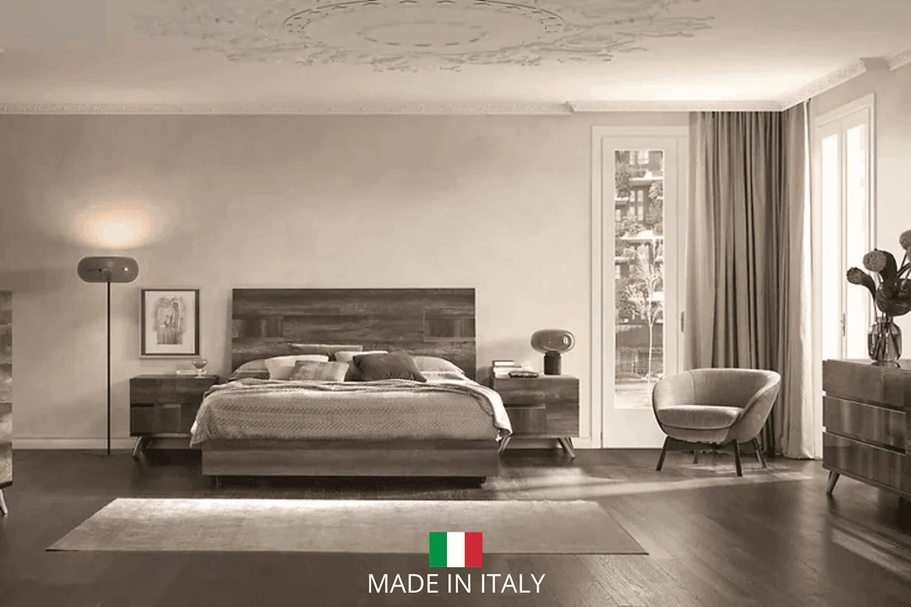 Medea Vintage Oak Italian Bedroom Set - Image 3