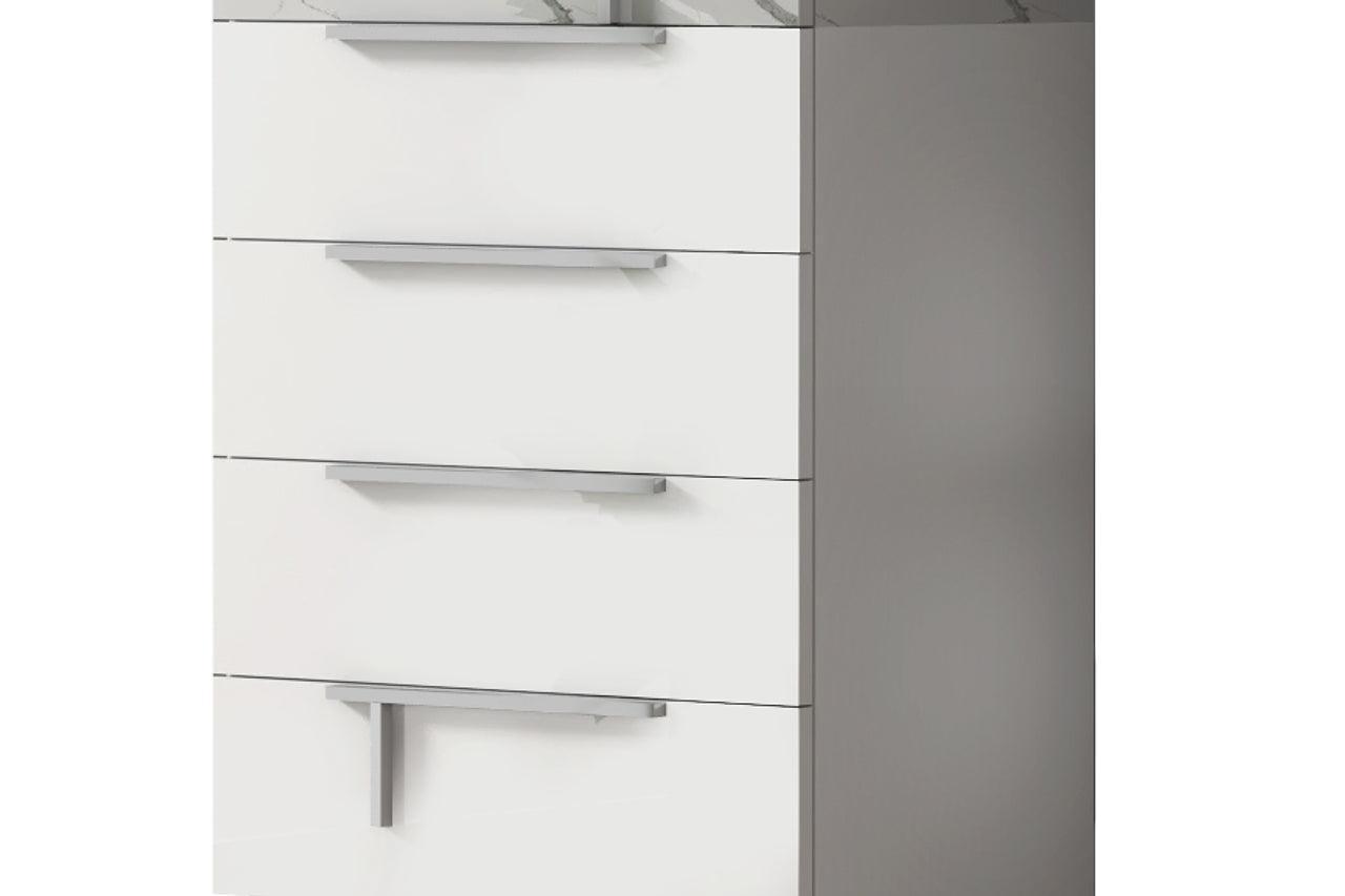 Sunset White Gray 5-Drawers Chest - Image 3