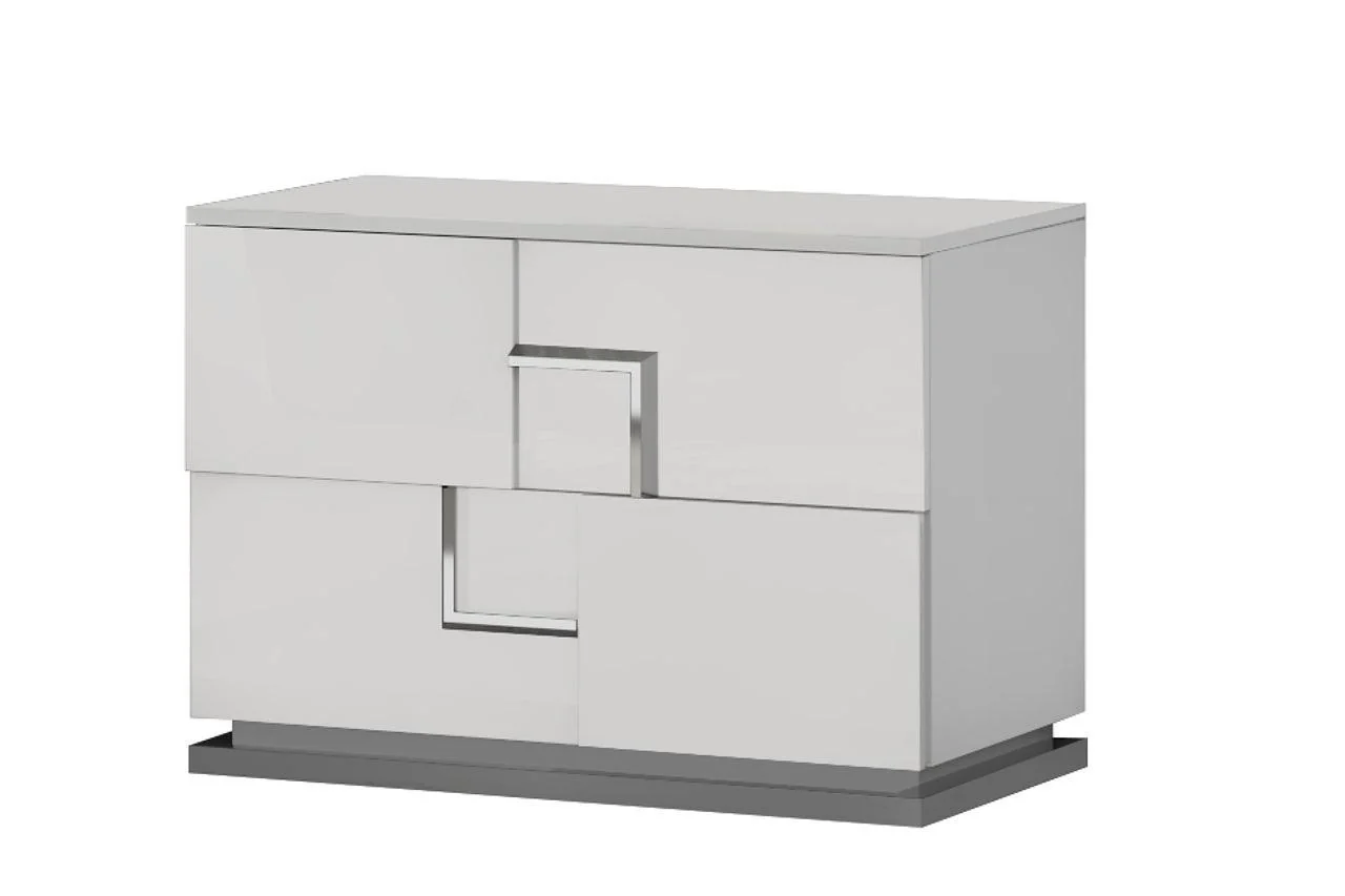 Infinity White 2-Drawers Nightstand - Image 1