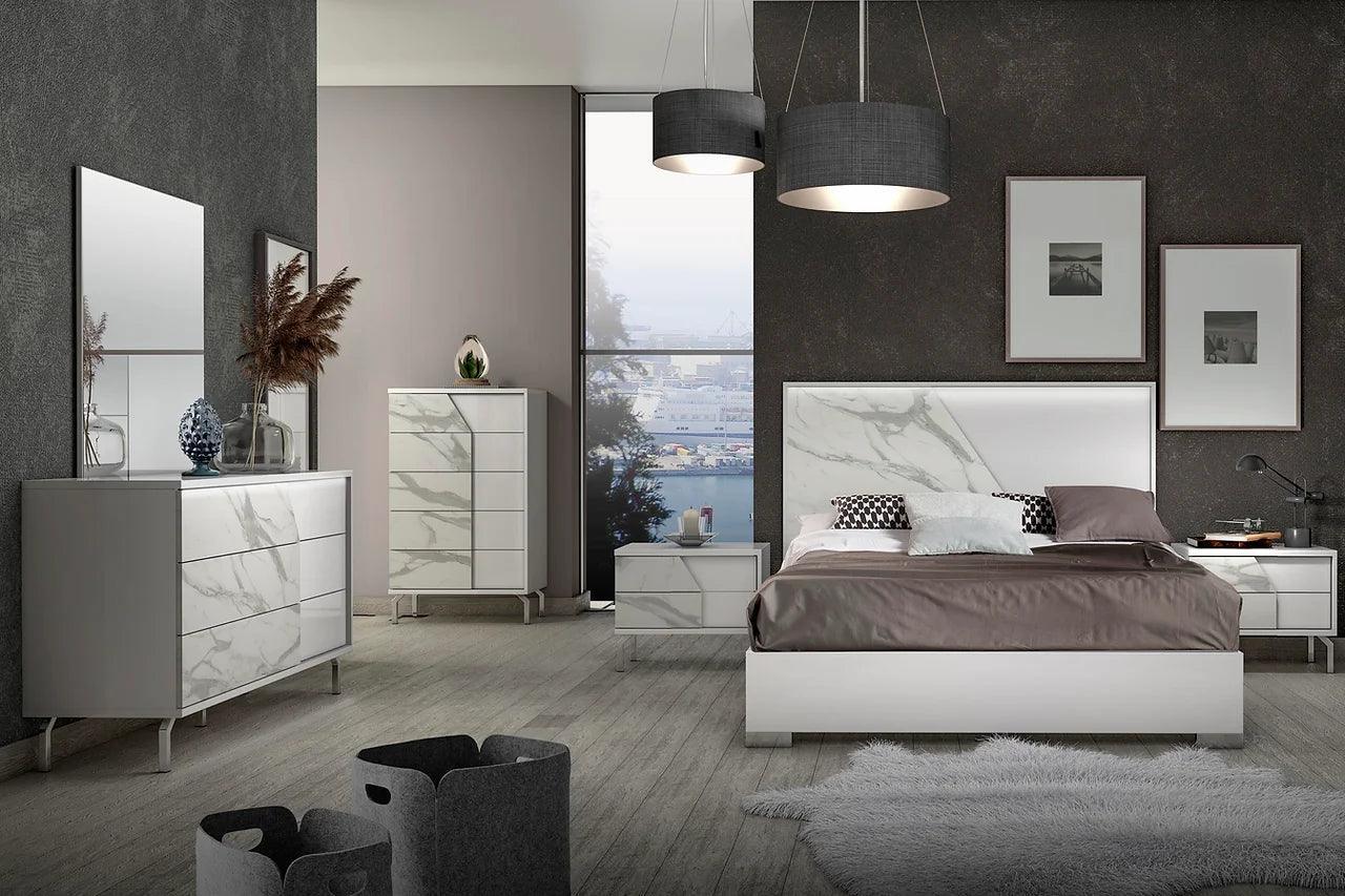 Sofia White LED Panel Bedroom Set - Image 3