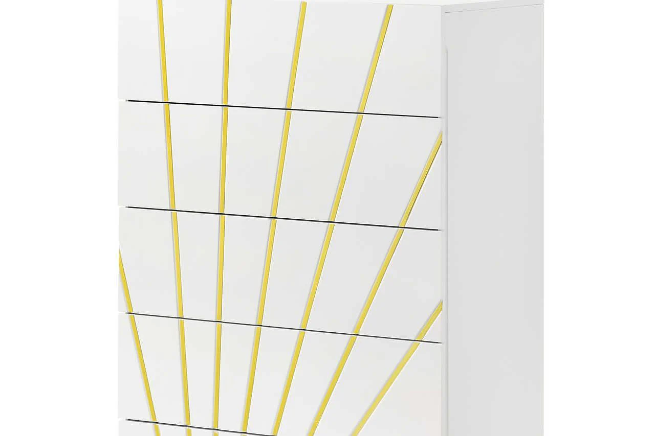 Safa White Gold LED Panel Bedroom Set - Image 3