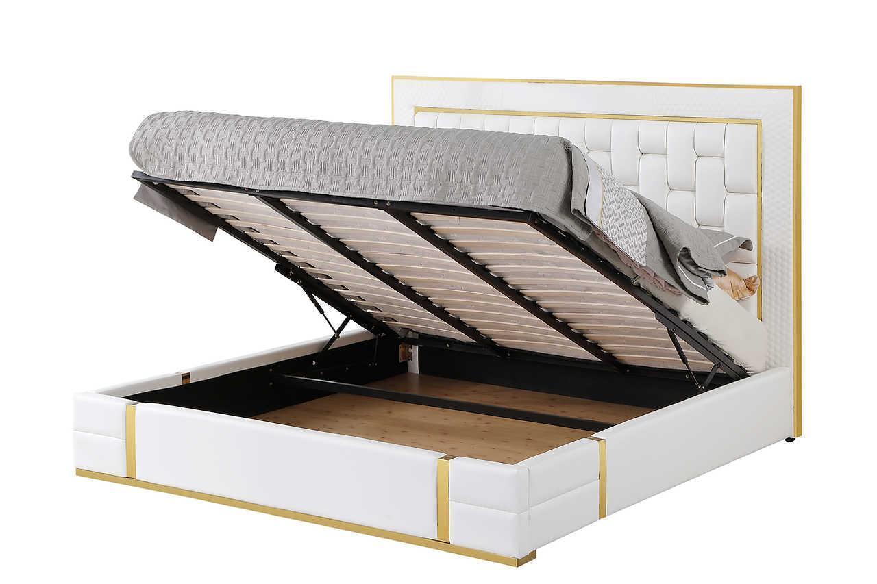 Marbella White Storage Platform Queen Bed - Image 2