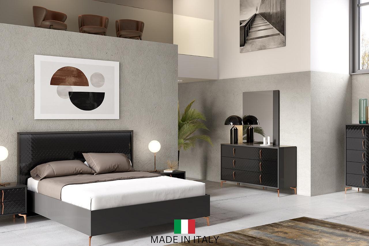 Osiris Black Gray LED Panel Bedroom Set - Image 1