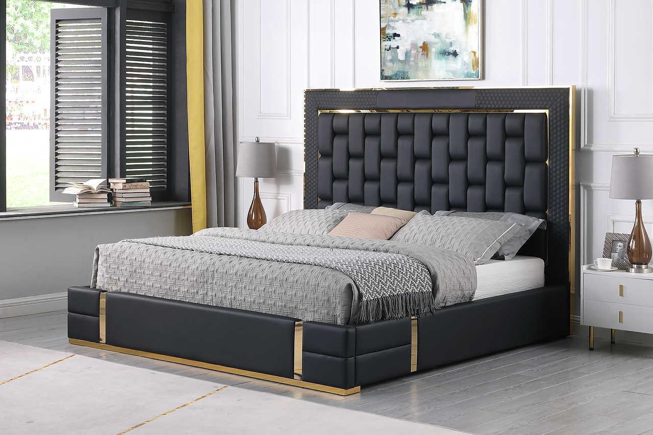 Marbella Black Storage Platform Queen Bed - Image 3