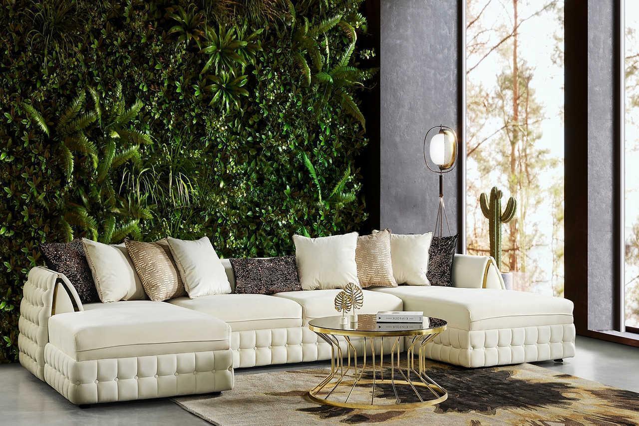 Sicilya Off White Sectional - Image 1