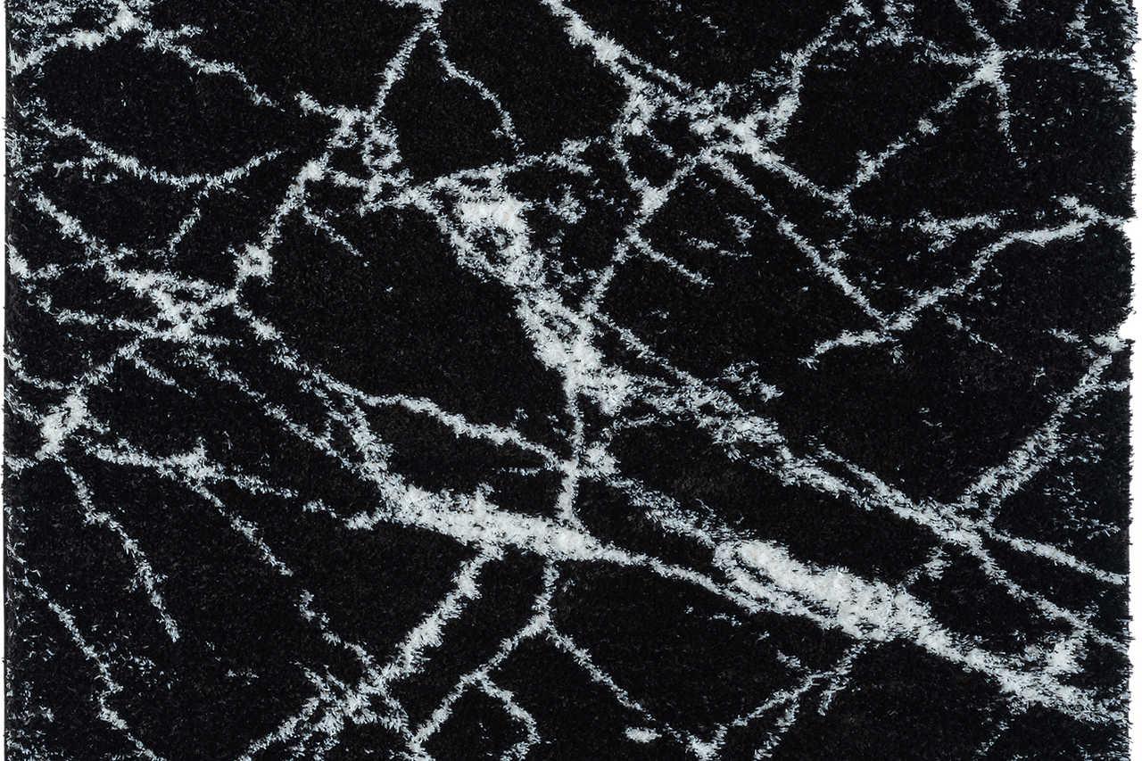 Comfy Shag Black Area Rug - Image 1