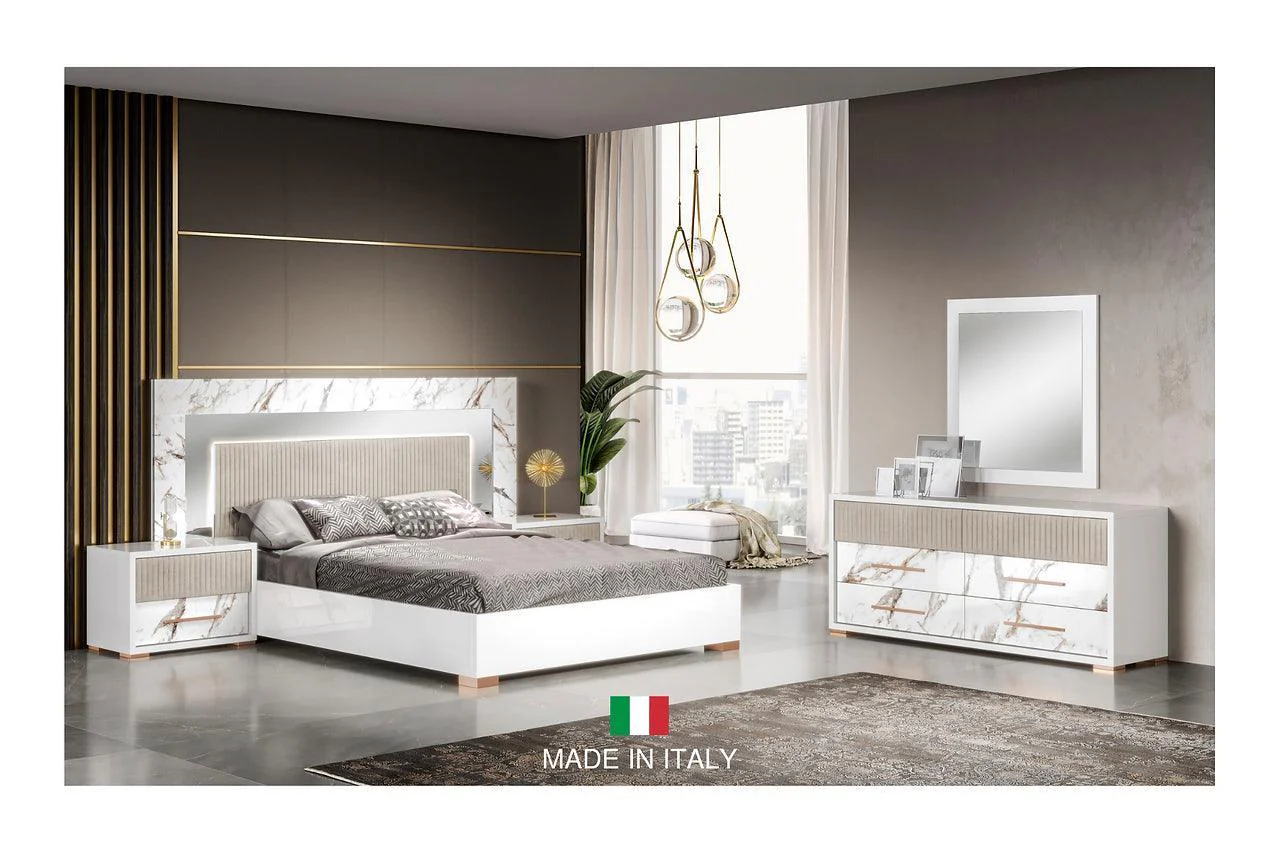 Cruz White Gray 5-Drawers Chest - Image 2