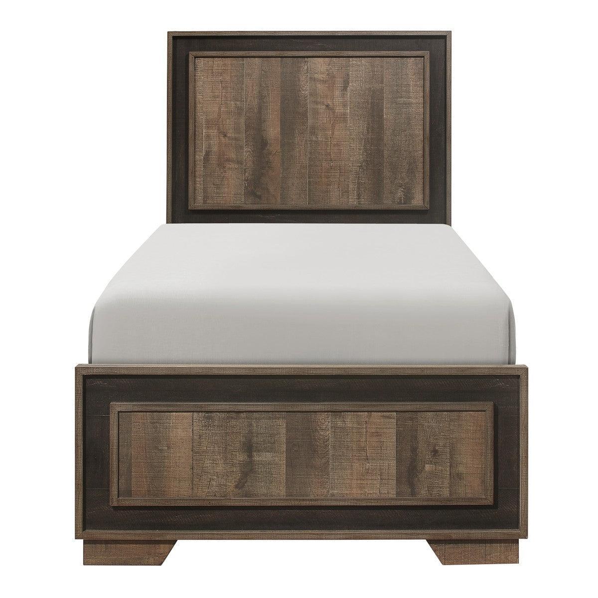Ellendale Mahogany Dark Ebony Panel Twin Bed