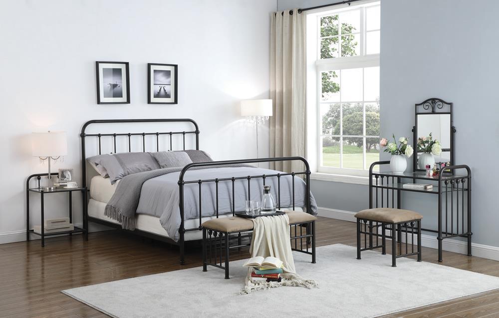 Livingston Full Panel Metal Bed Dark Bronze - Image 2