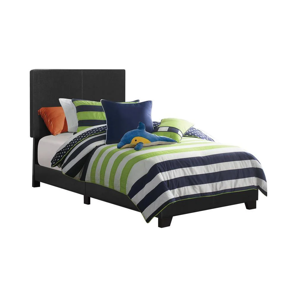 Dorian Upholstered Twin Bed Black - Image 2