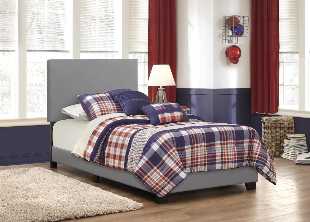 Dorian Upholstered Twin Bed Grey - Image 1
