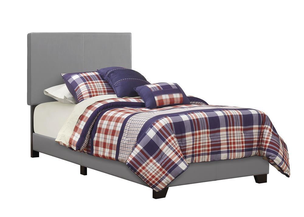Dorian Upholstered Twin Bed Grey - Image 2
