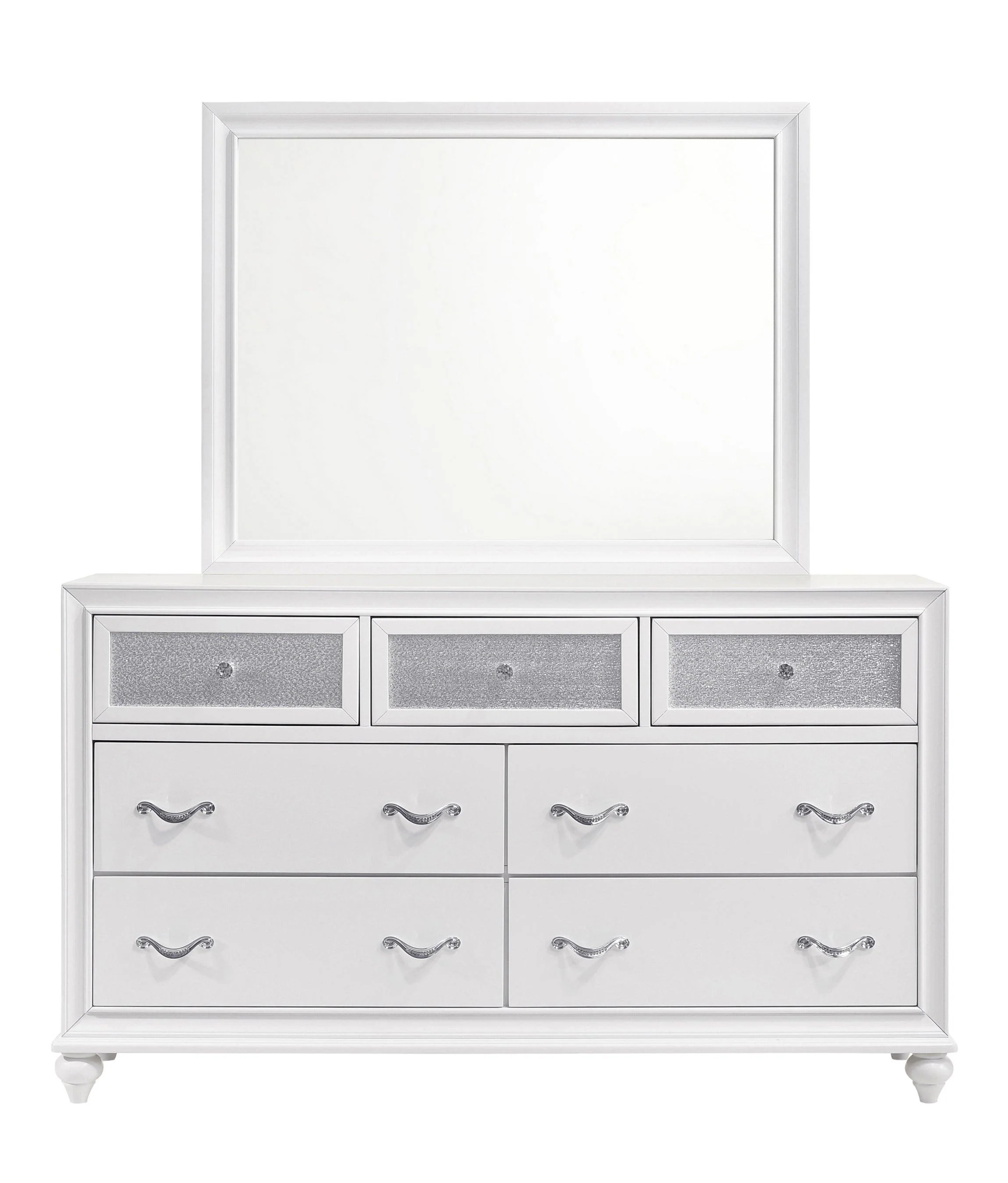 Barzini Queen Wingback Tufted Bed White - Image 3