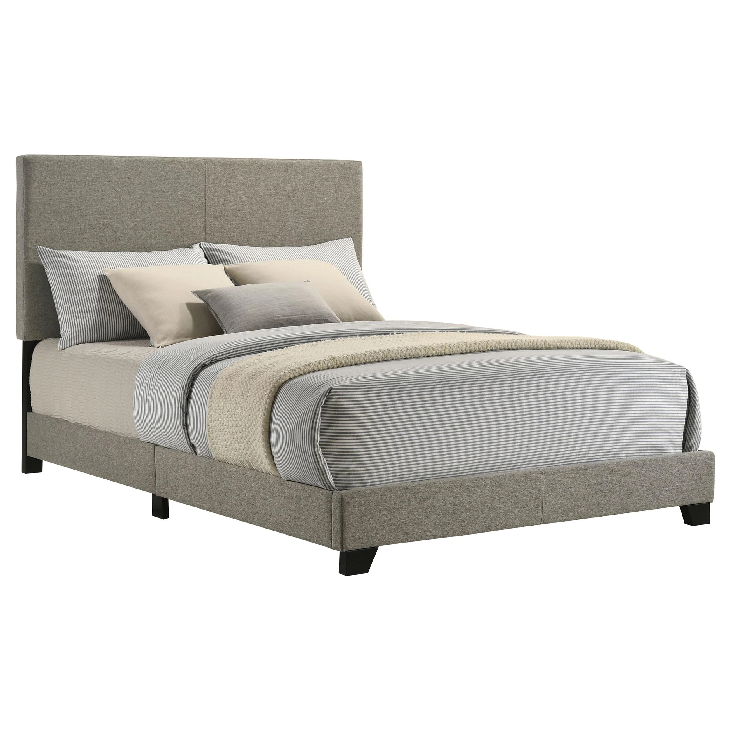 Dorian Fabric Upholstered Full Panel Bed Taupe - Image 3
