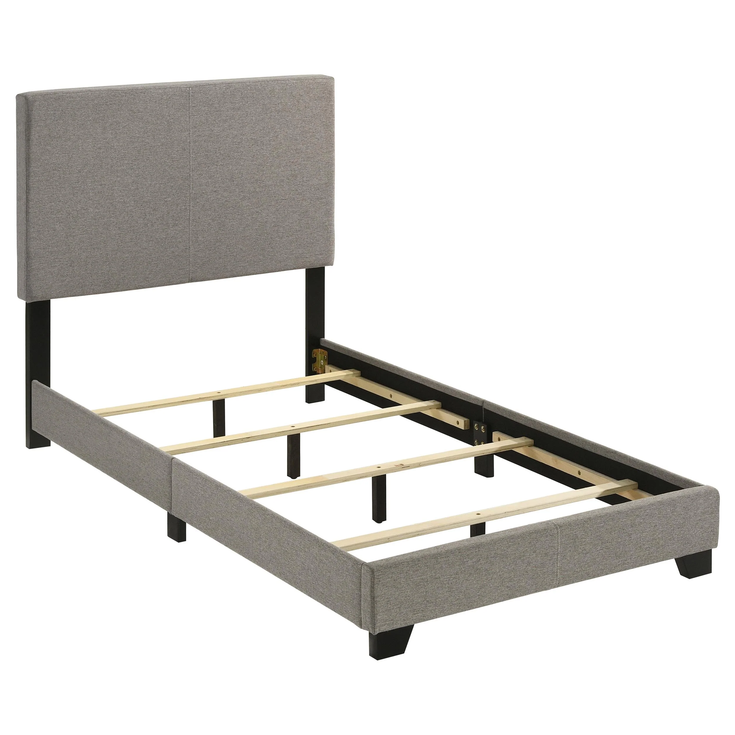 Dorian Fabric Upholstered Twin Panel Bed Taupe - Image 2