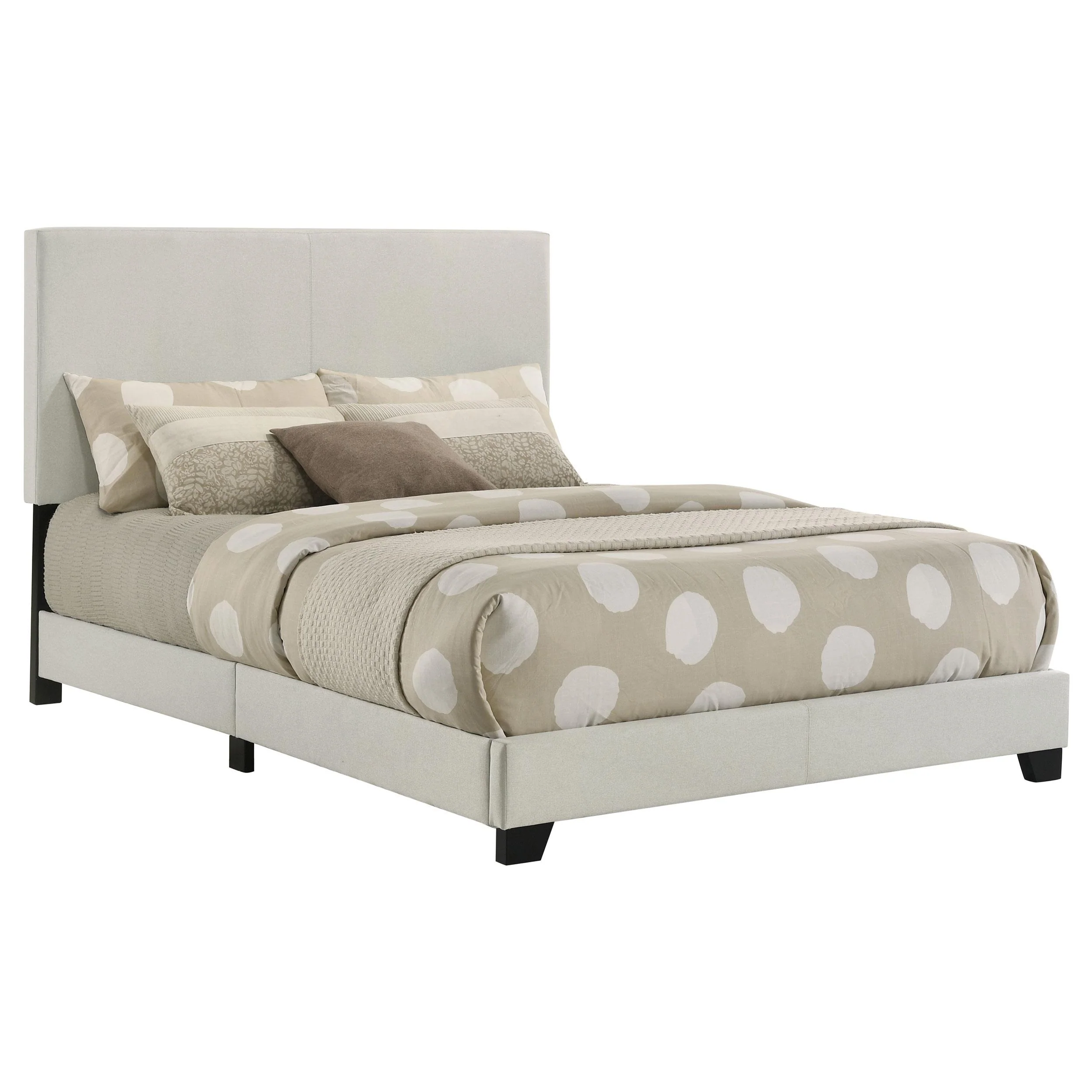 Dorian Fabric Upholstered Full Panel Bed Cream - Image 3