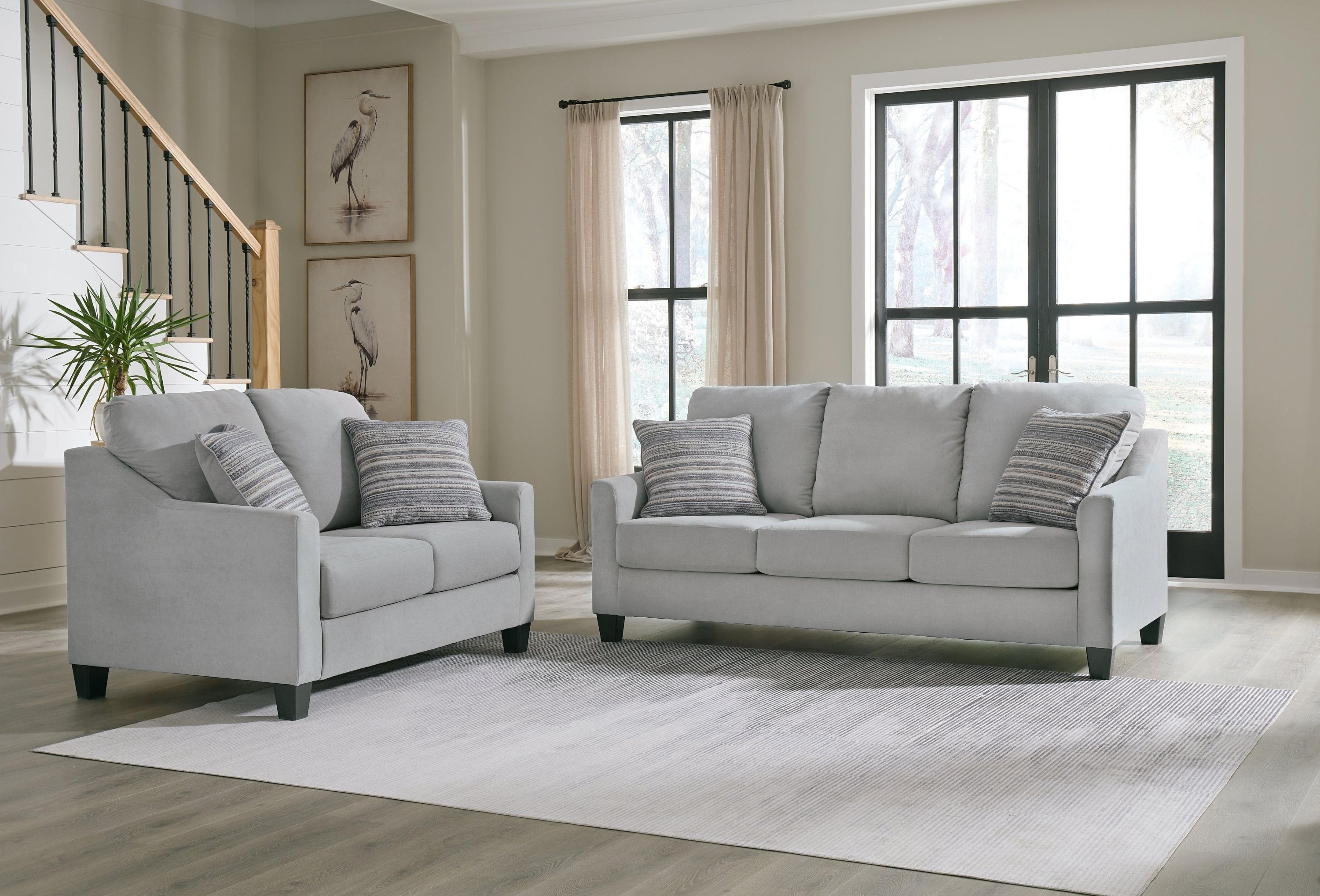 Adlai Shadow Sofa and Loveseat - Image 2