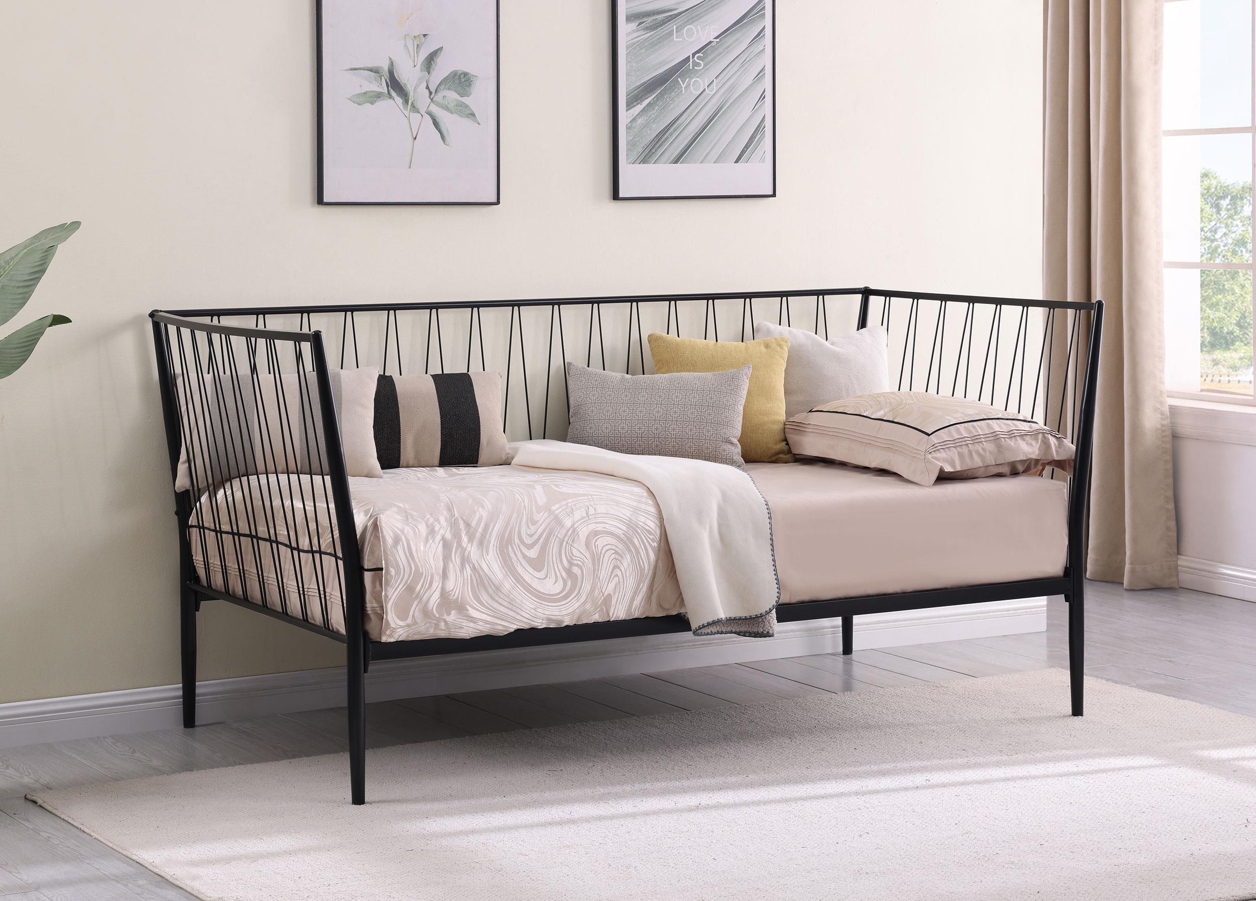 Richland Metal Twin Daybed Bed Frame Matte Black - Image 2