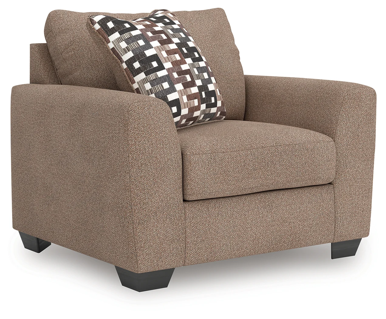 Triston-Peaks Suede Chenille Oversized Chair