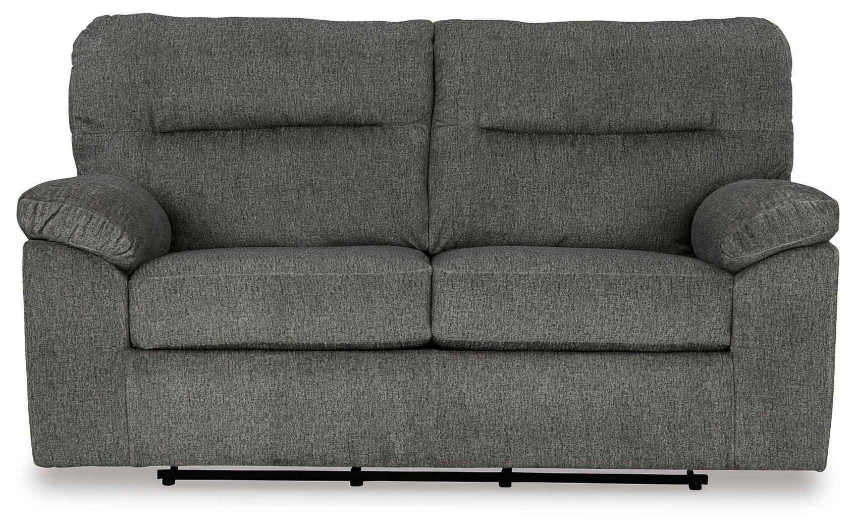 Bindura Mineral Velvet Glider Loveseat - Image 3