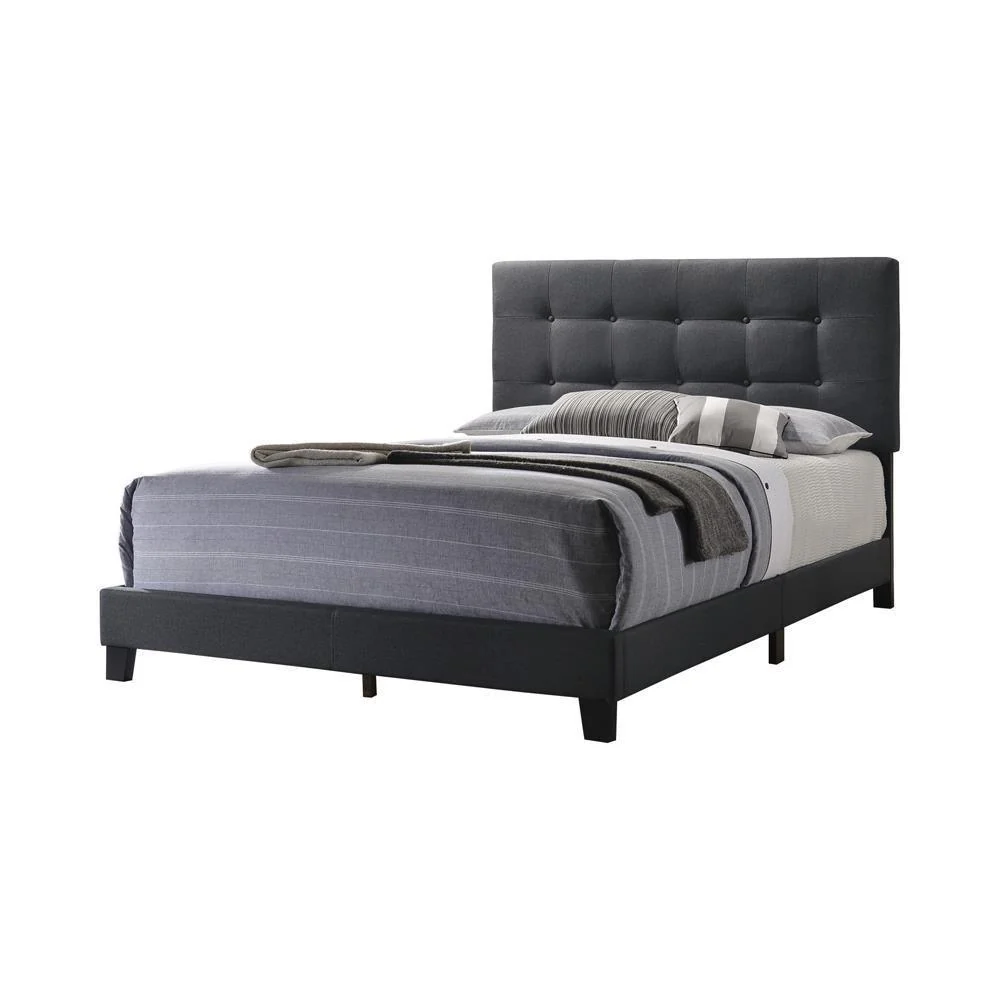 Mapes Upholstered Tufted Full Bed Charcoal - Image 2