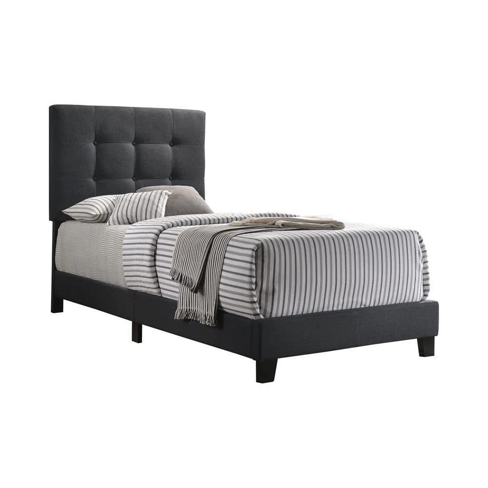 Mapes Tufted Upholstered Twin Bed Charcoal - Image 2