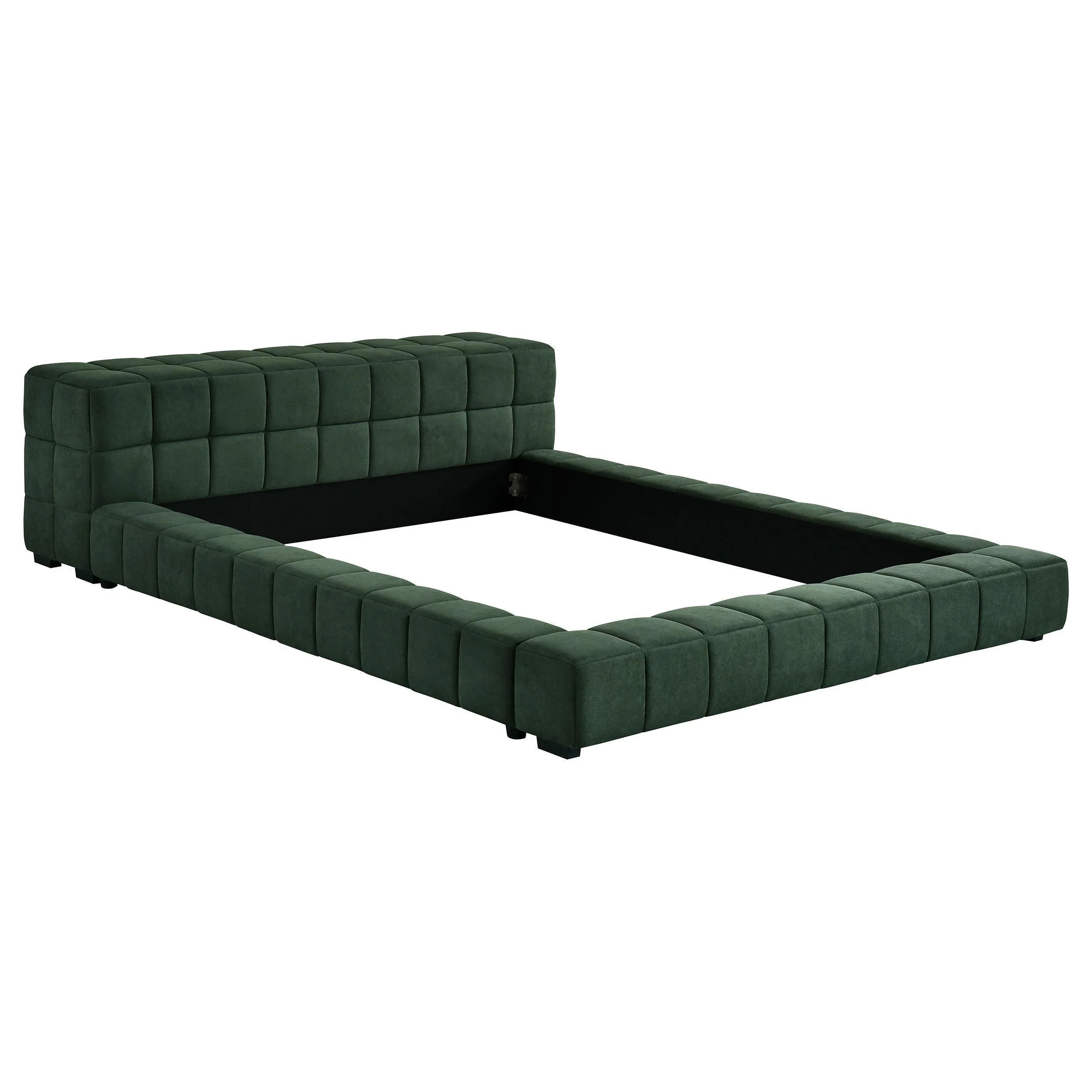 Trinity Upholstered Eastern King Platform Bed Green - Image 3