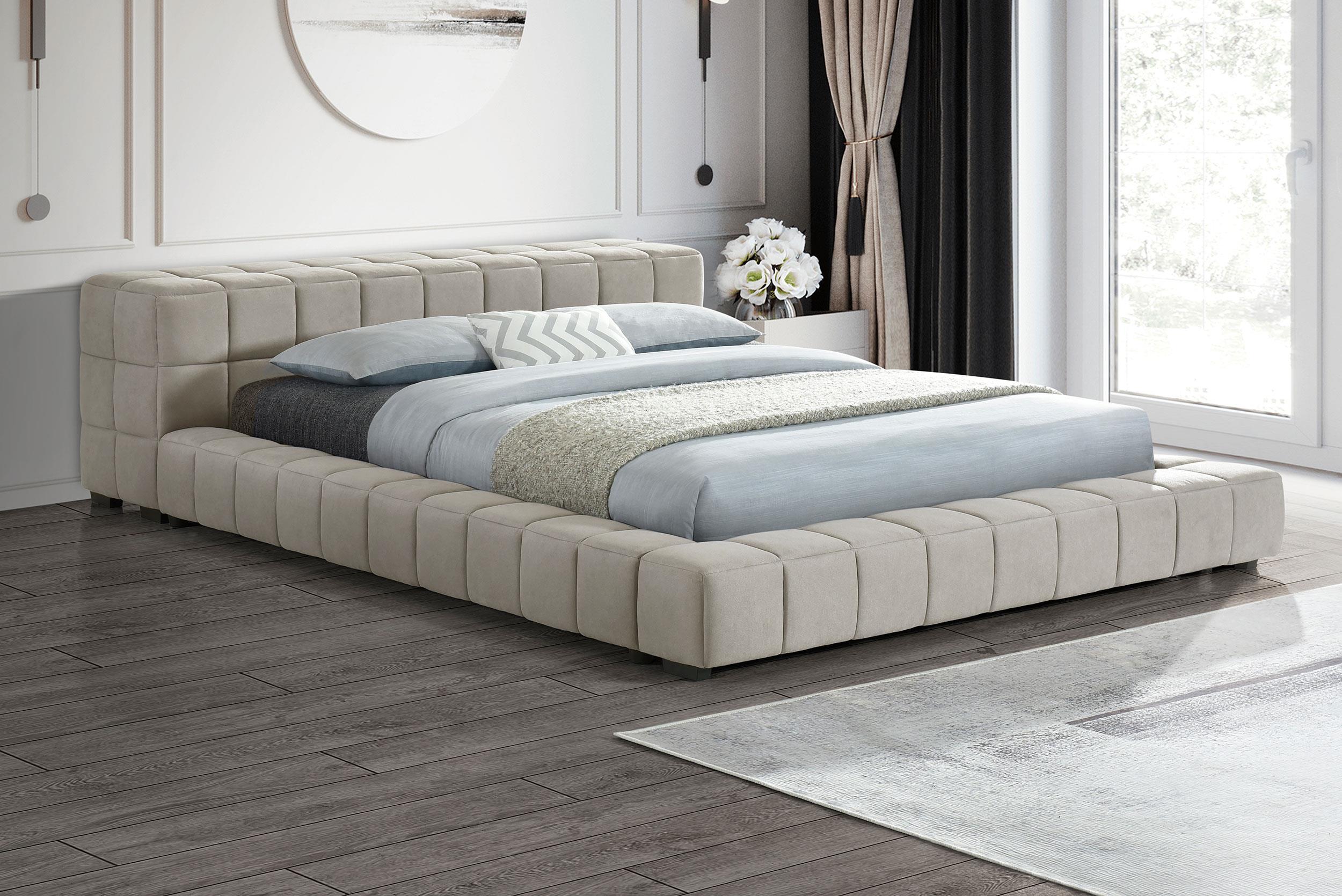Trinity Upholstered Full Platform Bed Light Taupe - Image 2