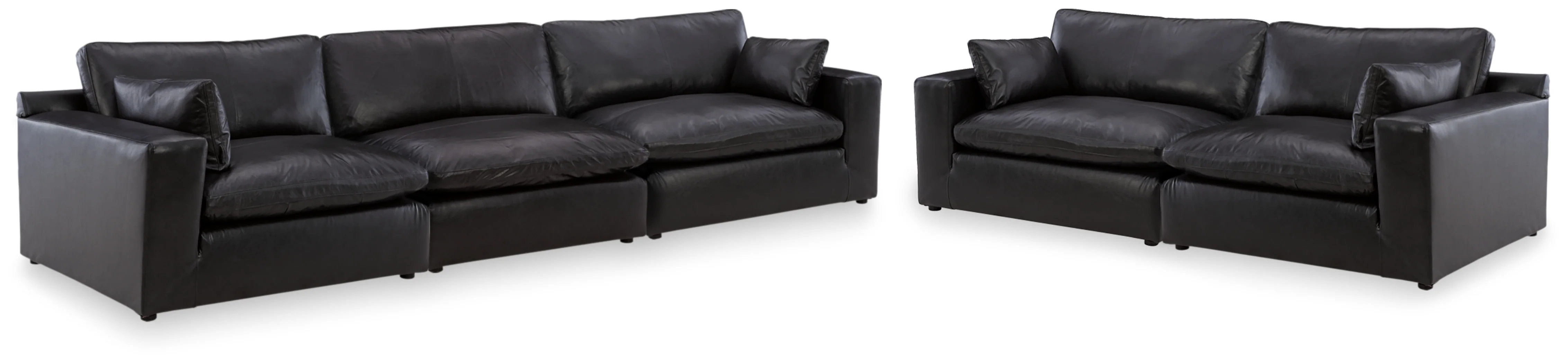 Emilia Black Sofa and Loveseat - Image 2