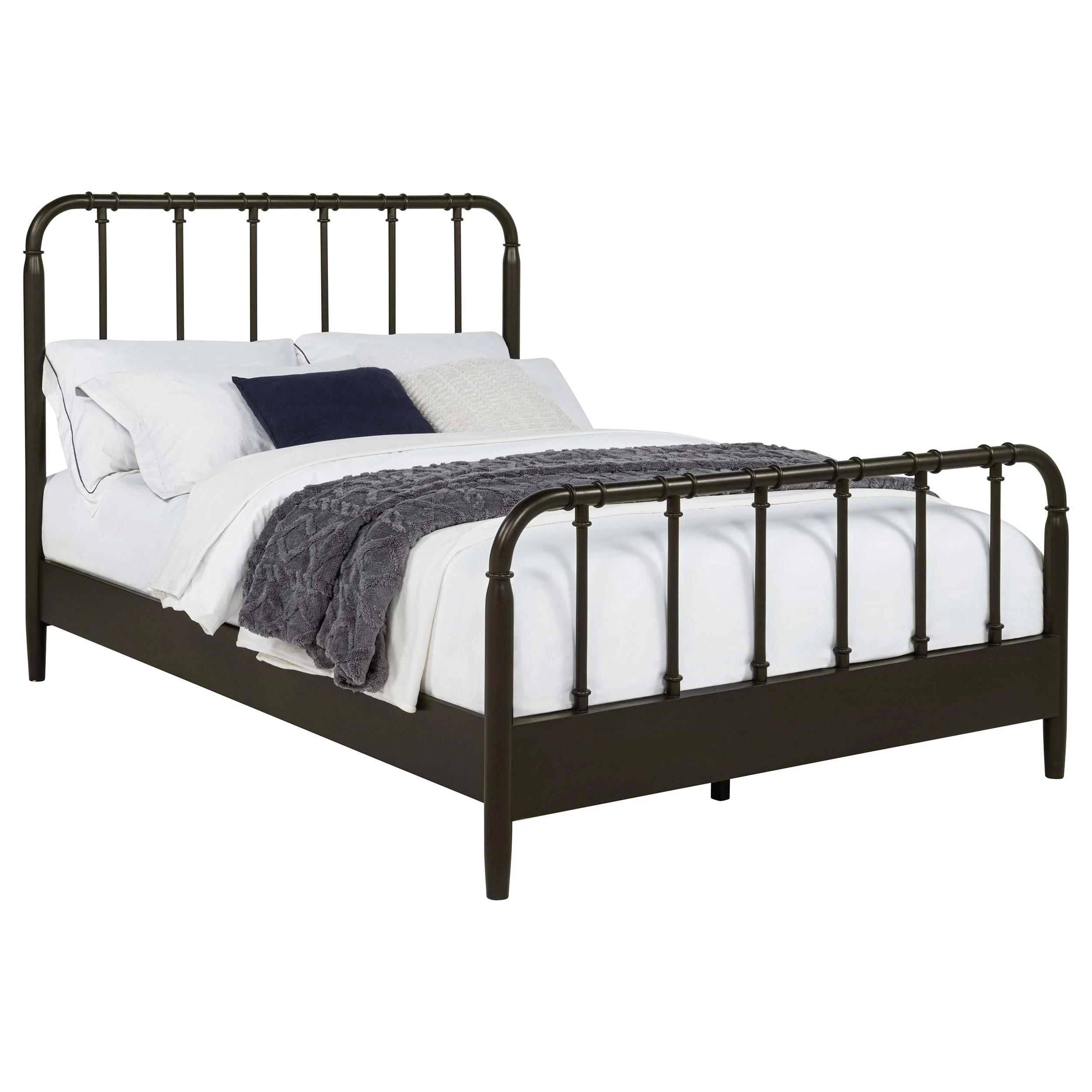 Rocco All Wood Water Pipe Open Frame Eastern King Bed Dark Bronze - Image 2