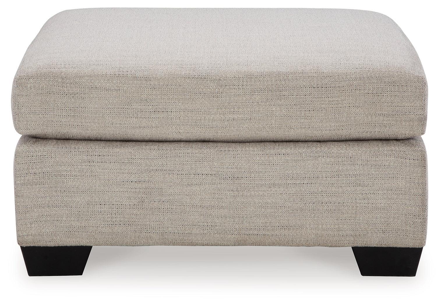 Mahoney Pebble Chenille Oversized Accent Ottoman - Image 3