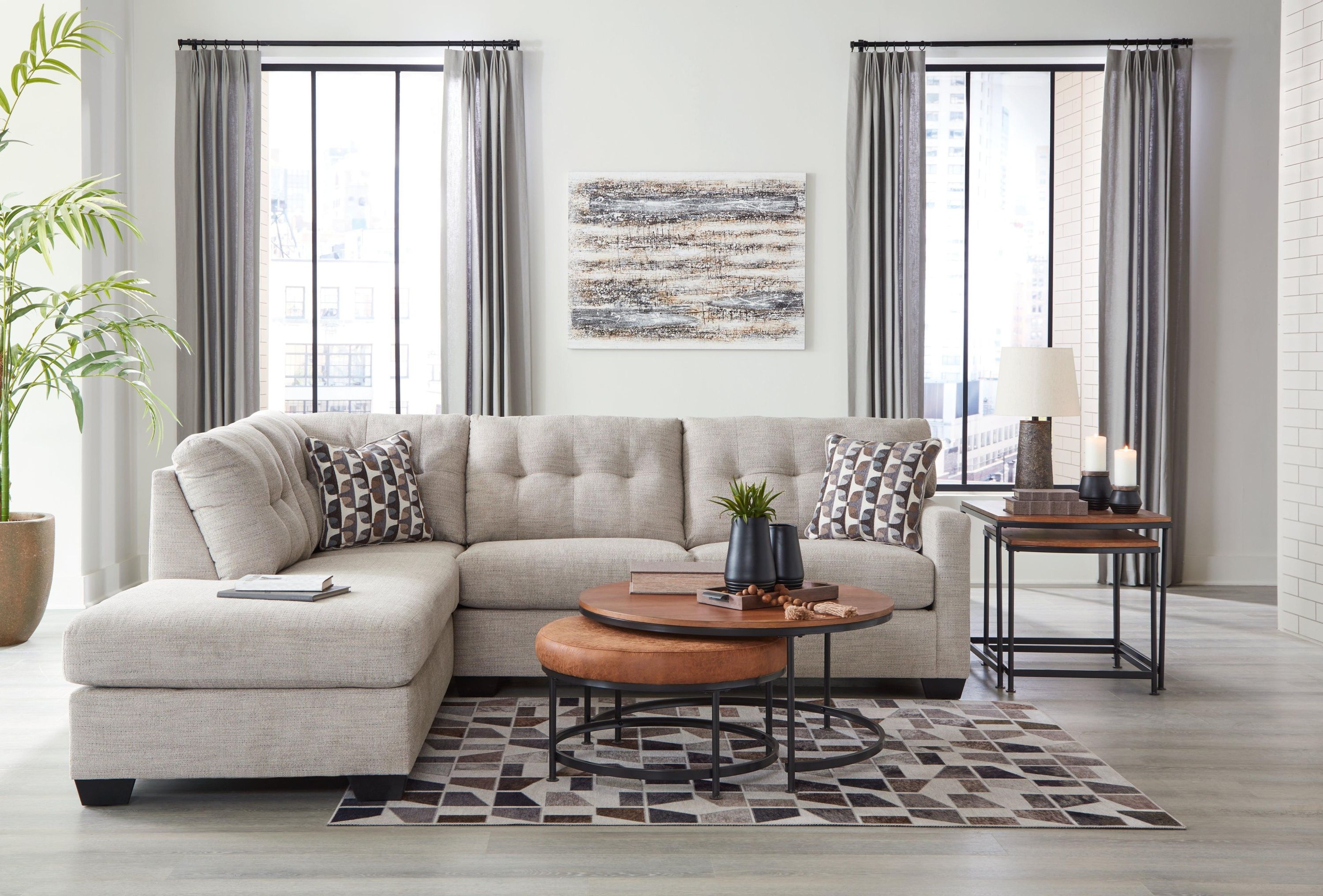 Mahoney Pebble 2-Piece Sectional With Chaise - Image 3