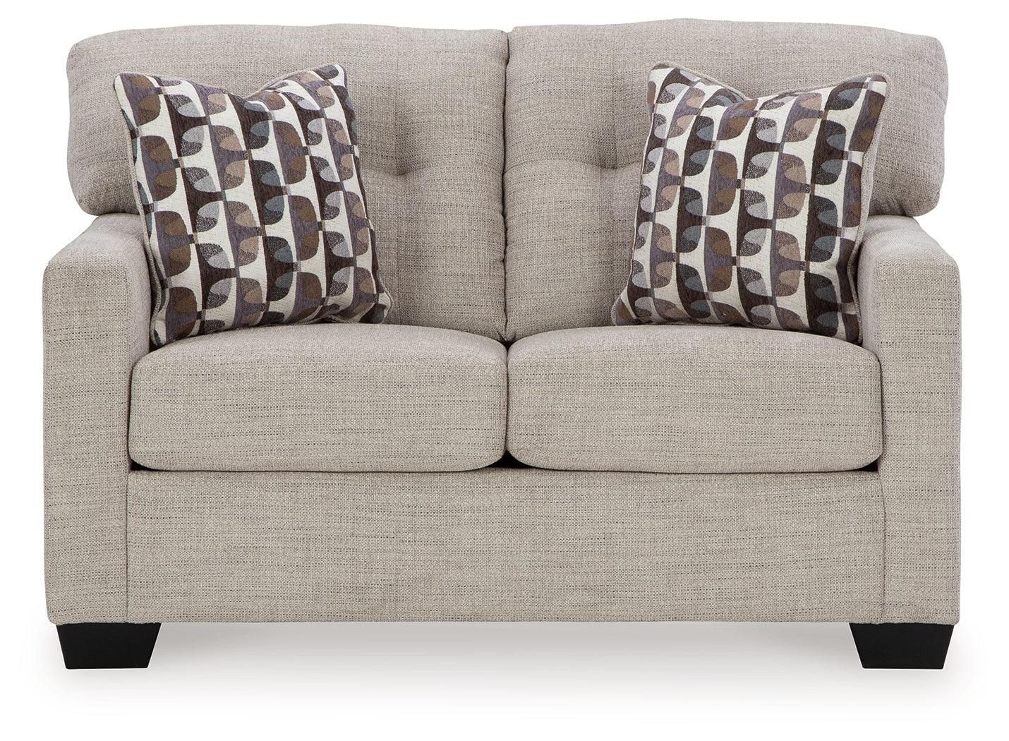 Mahoney Pebble Chenille Loveseat - Image 3