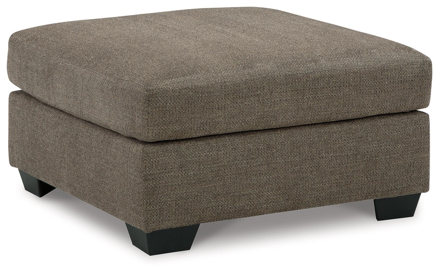Mahoney Chocolate Chenille Oversized Accent Ottoman - Image 2