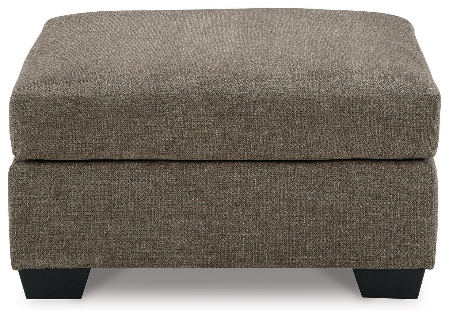 Mahoney Chocolate Chenille Oversized Accent Ottoman - Image 3