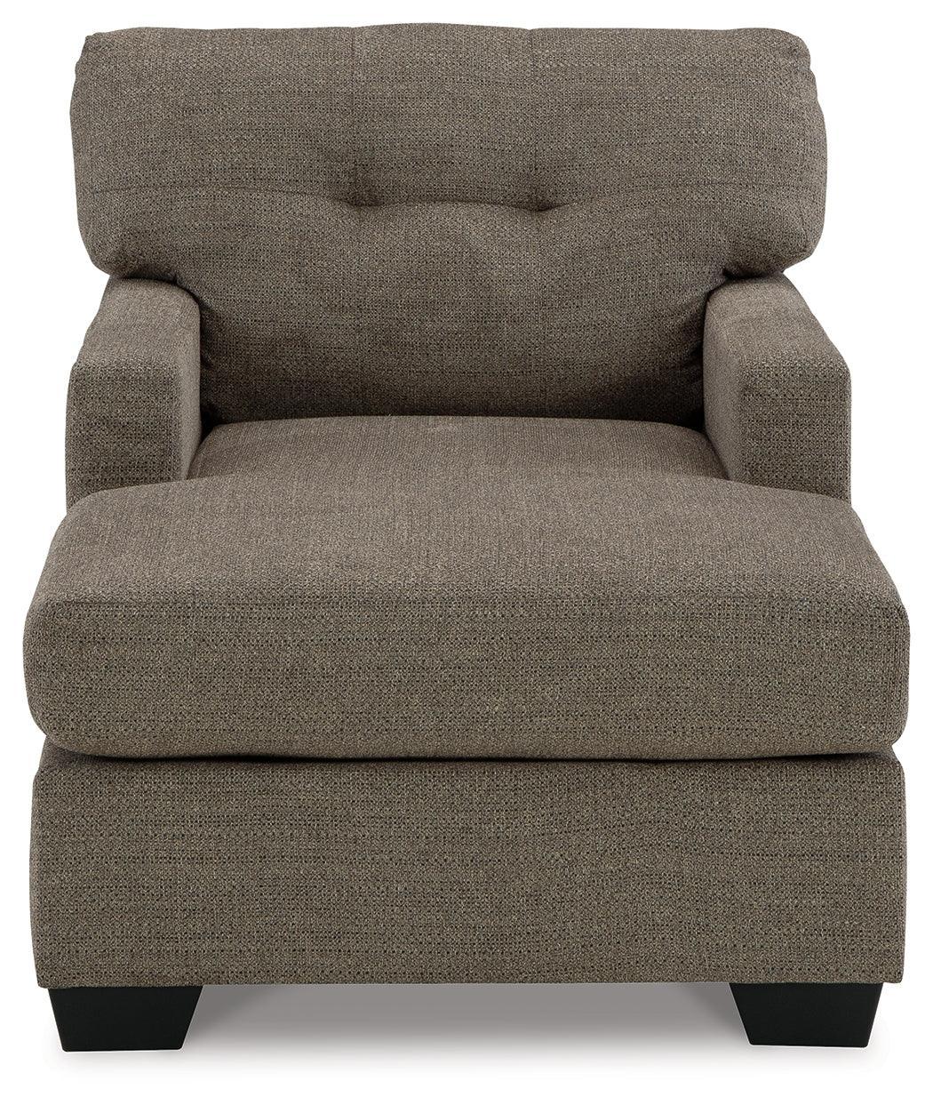 Mahoney Chocolate Chenille Chaise - Image 3