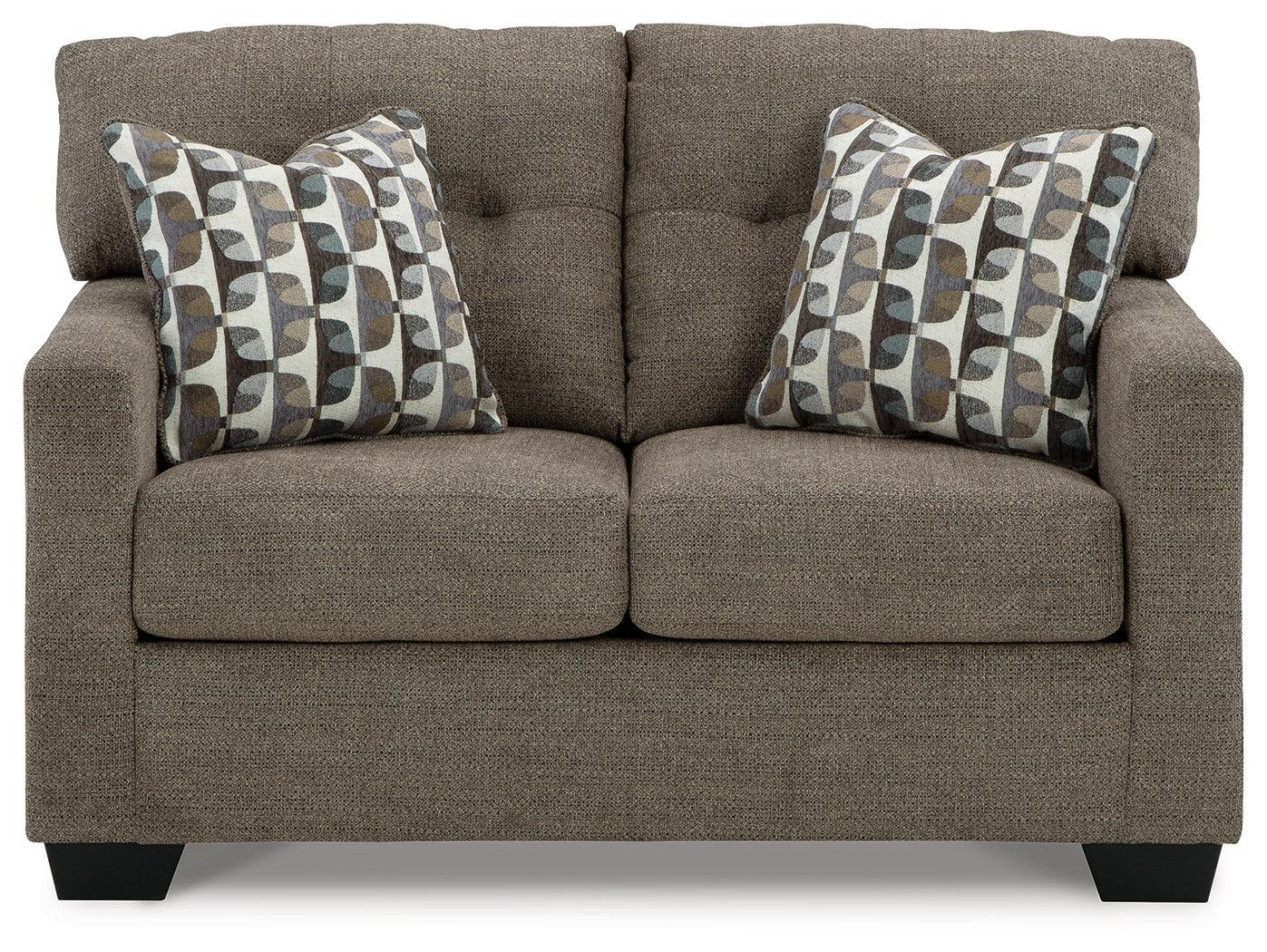 Mahoney Chocolate Chenille Loveseat - Image 3