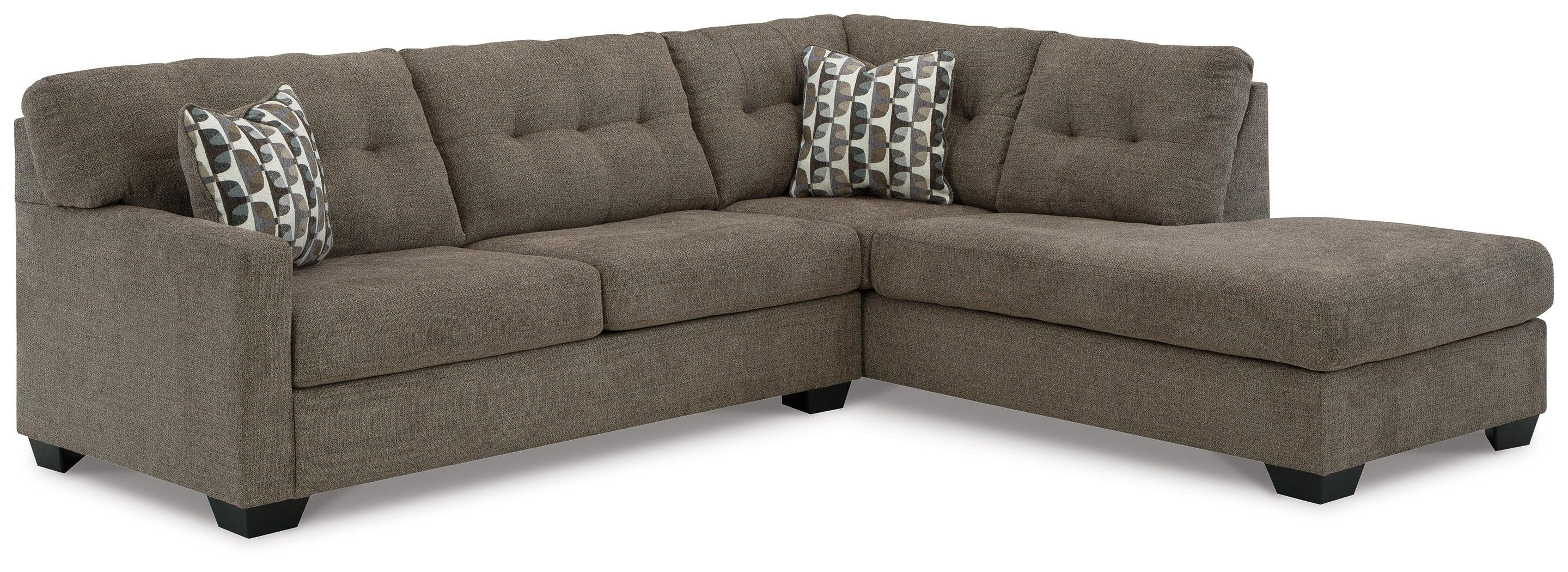Mahoney Chocolate 2-Piece Sectional With Chaise - Image 2