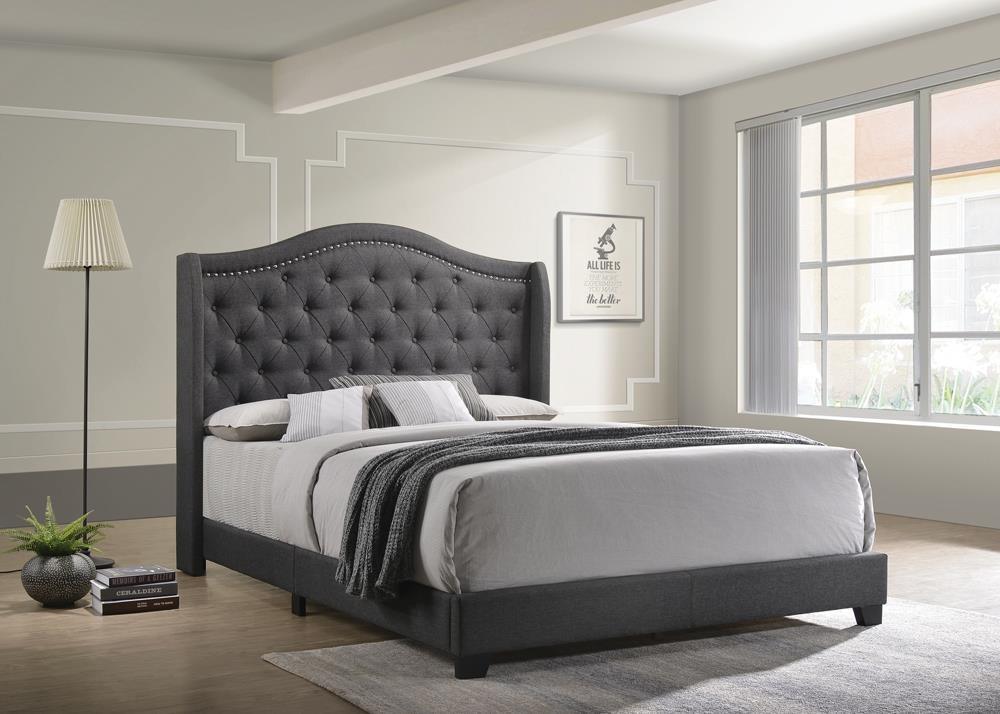 Sonoma Camel Back Full Bed Grey - Image 1