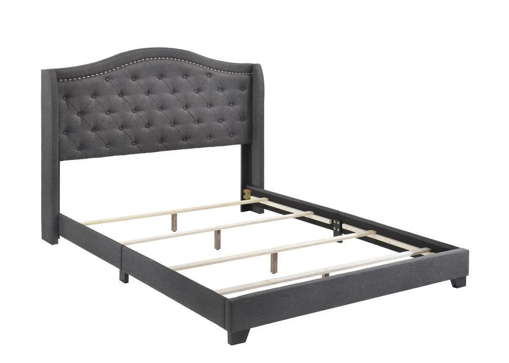Sonoma Camel Back King Bed Grey - Image 3