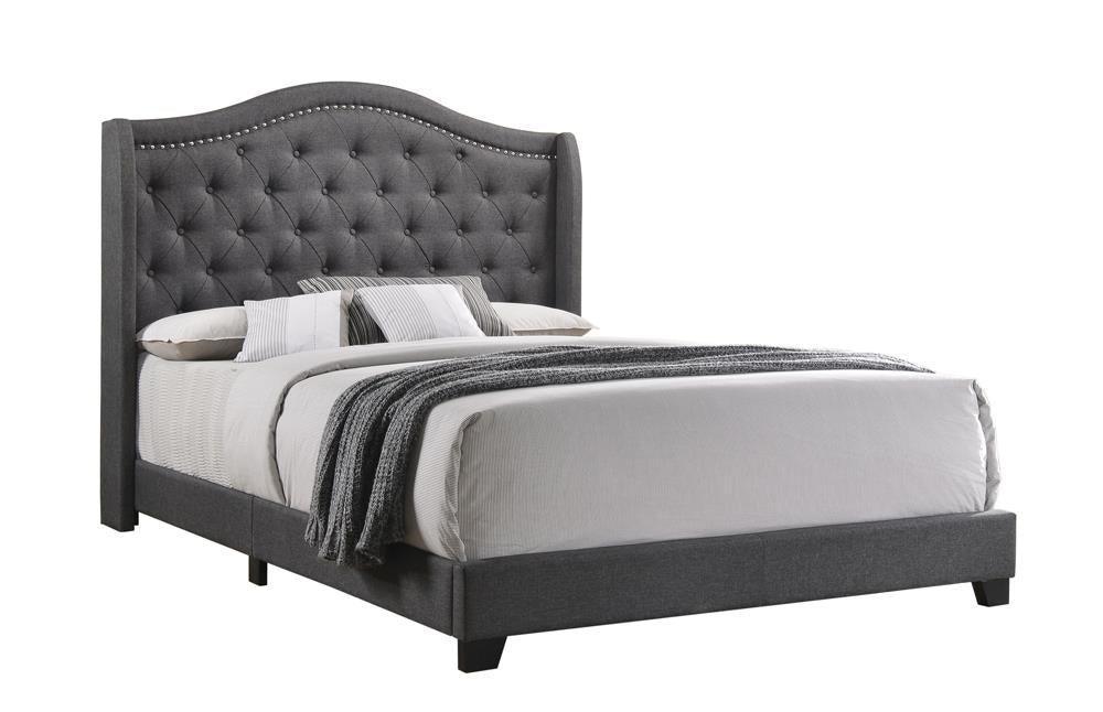 Sonoma Camel Back Queen Bed Grey - Image 2