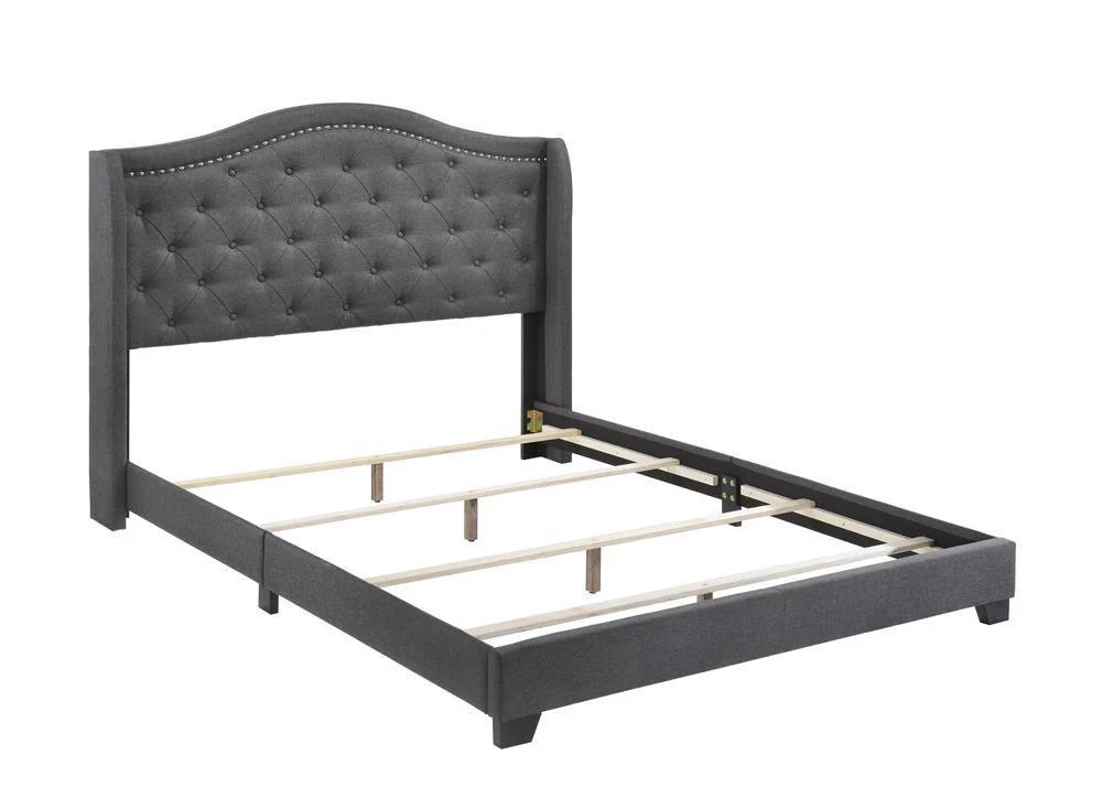 Sonoma Camel Back Queen Bed Grey - Image 3