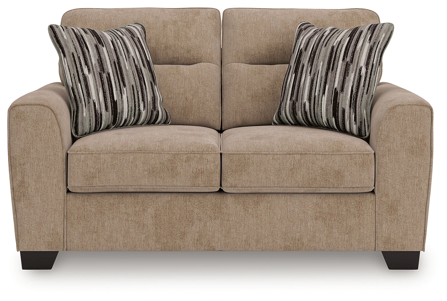 Olten Mocha Chenille Loveseat - Image 2